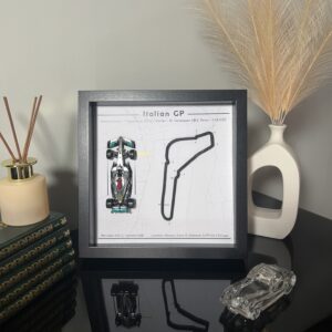 2022 Italian GP - Lewis Hamilton - Mercedes Formula 1 Sports Car Racing Model Cars by Print Expansion - F1 Memory Frames