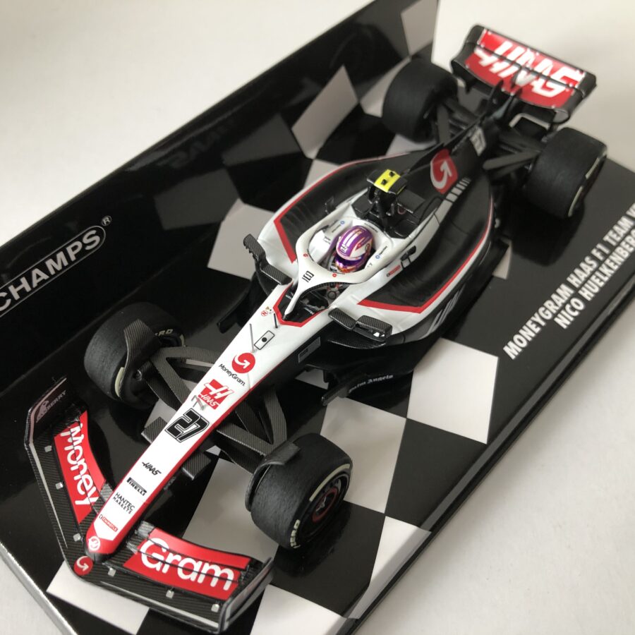 2023 Nico Hulkenberg | Haas F1 Team VF-23 | Minichamps Resin 1:43 Scale from the Sports Car Racing Car Parts store collection.