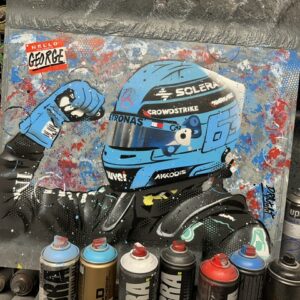 George Russell 2024 - Graffiti Painting from the Race Car Wall Art store collection.