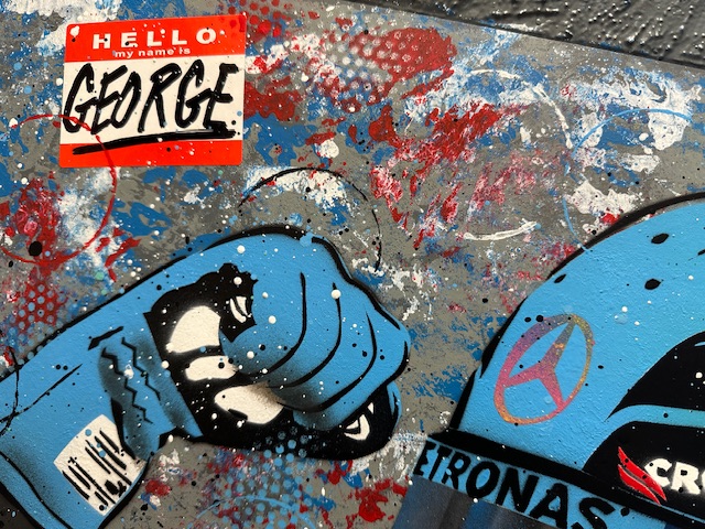 George Russell 2024 - Graffiti Painting from the Formula 1 Memorabilia store collection.