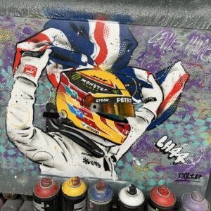 Lewis Hamilton, 2015 - Graffiti Painting from the Race Car Wall Art store collection.