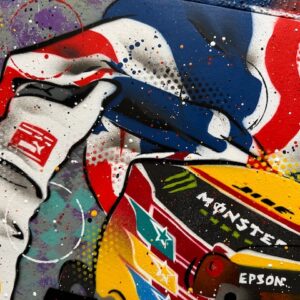 Lewis Hamilton, 2015 - Graffiti Painting from the Sports Car Racing Art store collection.