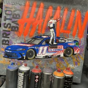 Denny Hamlin, Bristol, NASCAR 2024 - Graffiti painting from the Sports Car Racing Fine Art Originals store collection.