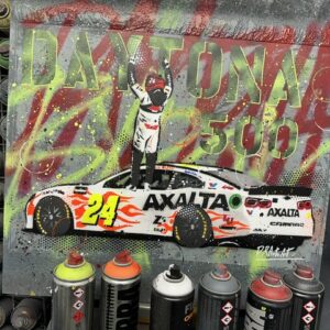 William Byron, Daytona 500, NASCAR 2024 - Graffiti painting from the Race Car Wall Art store collection.