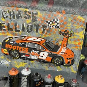 Chase Elliott, NASCAR 2024 - Graffiti painting from the Sports Car Racing Fine Art Originals store collection.