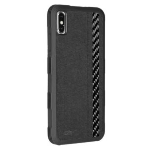 iPhone XS Max Alcantara & Real Carbon Fiber case from the Sports Car Racing Phone Cases store collection.