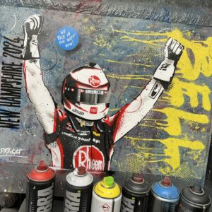 Christopher Bell, New Hampshire, NASCAR 2024 - Graffiti painting from the Sports Car Racing Art store collection.