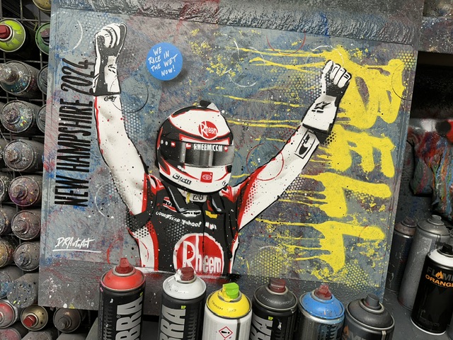 Christopher Bell, New Hampshire, NASCAR 2024 - Graffiti painting from the Sports Car Racing Fine Art Originals store collection.