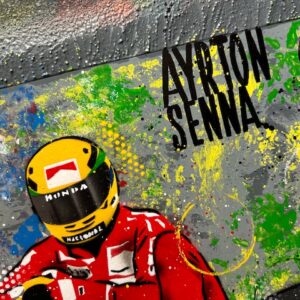 Mansell X Senna - Graffiti painting from the Sports Car Racing Art store collection.