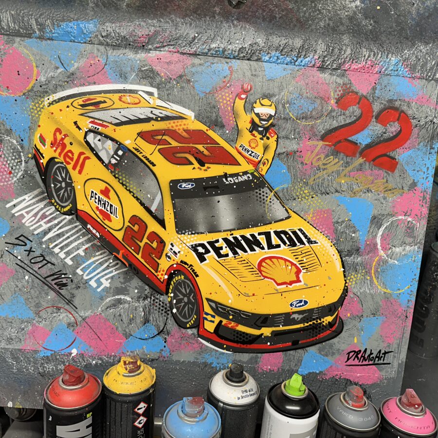 Joey Logano, NASCAR 2024 - Graffiti painting from the More Series store collection.