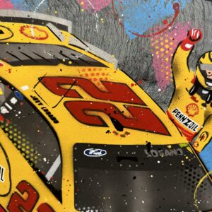 Joey Logano, NASCAR 2024 - Graffiti painting from the Race Car Wall Art store collection.