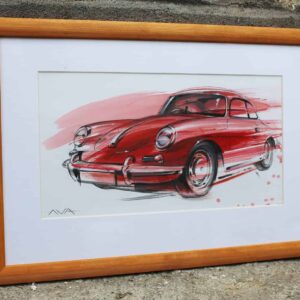 Porshe 356, original art from the More Series store collection.