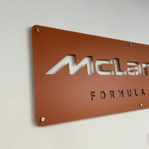 Formula One - Feature Wall Decor - Steel Logo - 490x165mm from the Sports Car Racing Metal Signs store collection.