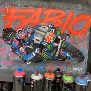 Fabio Quartararo 2024 - Graffiti painting from the MotoGP Memorabilia store collection.