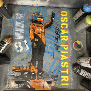 Oscar Piastri 2024 - Graffiti Painting from the Formula 1 Memorabilia store collection.