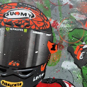 Pecco Bagnaia 2024- Graffiti painting from the MotoGP Memorabilia store collection.