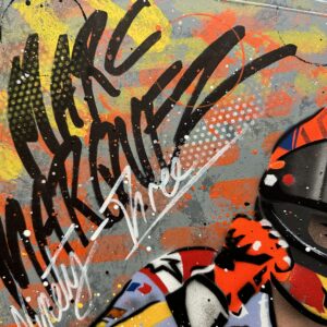 Marc Marquez, Gresini 2024- Graffiti painting from the MotoGP Memorabilia store collection.