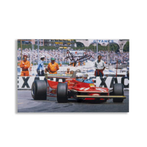 Jody Scheckter Exclusive Signing –1979 Ferrari 312 T4 Monaco Win – Limited Edition from the Sports Car Racing Signed store collection.