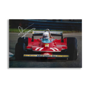 Jody Scheckter Exclusive Signing –1979 Ferrari 312 T4 – Limited Edition from the Sports Car Racing Photography store collection.