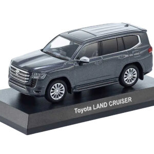 Toyota Land Cruiser ZX RHD (Right Hand Drive) Gray Metallic with Mini Book No.14 1/64 Diecast Model Car by Kyosho from the Sports Car Racing Books store collection.