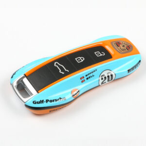 Porsche GULF livery Key Fob Cover Case Protector Case Compatible Cayenne Panamera Caerrera Macan 718 Taycan Key for new key from the Sports Car Racing Gifts store collection.