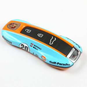 Porsche GULF livery Key Fob Cover Case Protector Case Compatible Cayenne Panamera Caerrera Macan 718 Taycan Key for new key from the Sports Car Racing Gifts store collection.