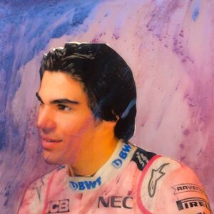 Lance Stroll - F1 by Omnibus - House of Namdar Sports Car Racing Fine Art Originals by HOUSE OF NAMDAR - Omnibus