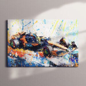 Lando Norris F1 Canvas Wall Art 2024 Sports Car Racing Canvas by Apex Chicane