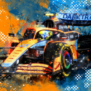 Lando Norris Canvas wall art 2022 from the GPBox store.