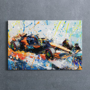 Lando Norris F1 Canvas Wall Art 2024 from the Sports Car Racing Art store collection.