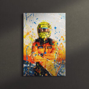 Lando Norris F1 Canvas Wall Art 2024 Sports Car Racing Gifts by Apex Chicane