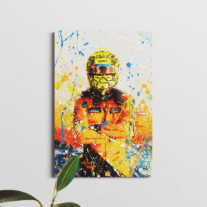 Lando Norris F1 Canvas Wall Art 2024 Sports Car Racing Gifts by Apex Chicane