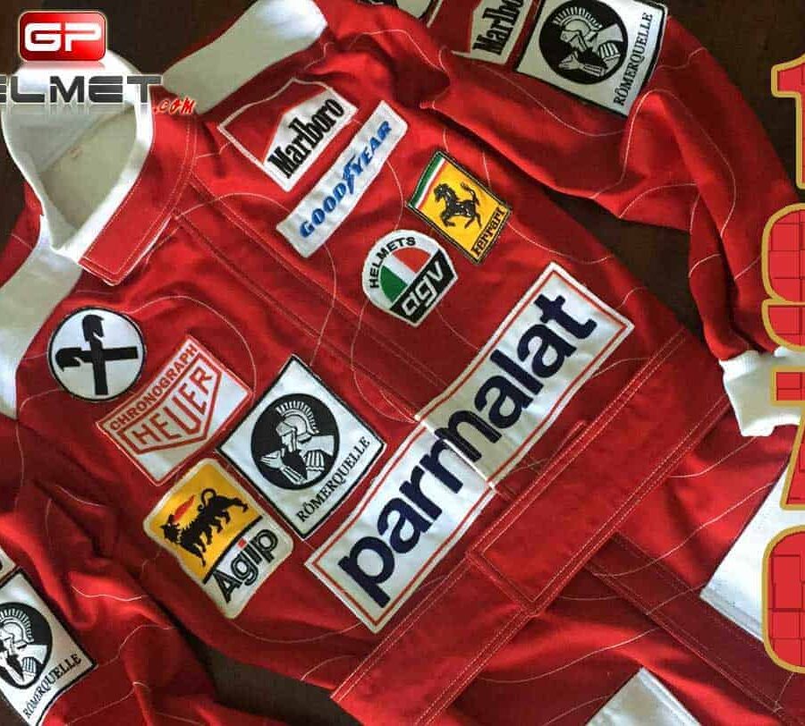 Niki Lauda 1976 Racing Suit / Team Ferrari F1 from the Sports Car Racing Race Suits store collection.