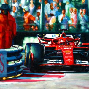 Charles Leclerc - 2024 Monaco GP Winner - Scuderia Ferrari SF24 from the Sports Car Racing Posters & Prints store collection.