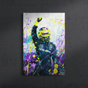 Lewis Hamilton F1 Canvas Wall Art Portrait 2024 Sports Car Racing Canvas by Apex Chicane