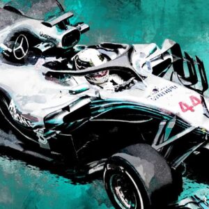 Lewis Hamilton F1 Canvas Wall Art from the Sports Car Racing Canvas store collection.