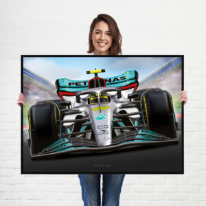 Lewis Hamilton Super 2022 Mercedes Racing Print - Formula 1 wall art poster from the Lewis Hamilton store collection.