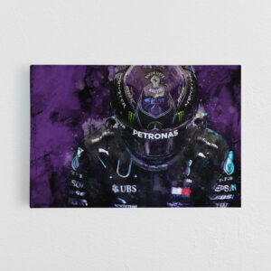 F1 Legend and world Champion Lewis Hamilton Canvas wall art from the Sports Car Racing Canvas store collection.