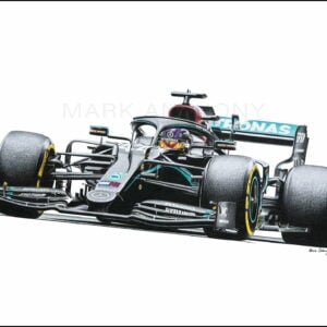 Lewis Hamilton - Mercedes W11 - Art Print from the GPBox store.