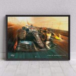 Lewis Hamilton Mercedes F1 Team Poster - Unlimited Run from the Sports Car Racing Fine Art Originals store collection.