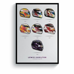 Lewis Hamilton 7 Time World Champion Formula 1 2020 Print from the Lewis Hamilton store collection.