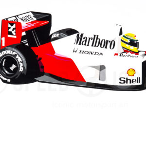 Marlboro on White (Senna) Original Artwork from the Ayrton Senna store collection.