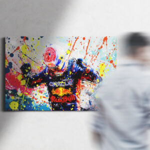 Max Verstappen F1 Canvas Wall Art 2024 from the Sports Car Racing Posters & Prints store collection.