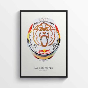 Max Verstappen 2020 Formula 1 Helmet Top Max Verstappen by Pit Lane Prints