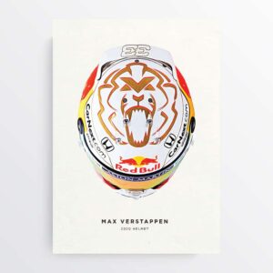 Max Verstappen 2020 Formula 1 Helmet Top Max Verstappen by Pit Lane Prints