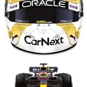 Max Verstappen 2022 F1 Helmet Red Bull Art Poster Print from the Max Verstappen store collection.