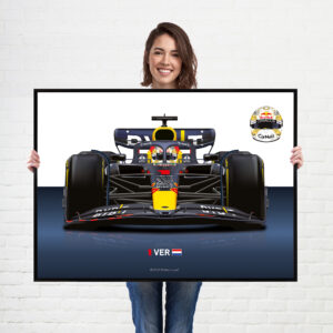 Max Verstappen 2022 Red Bull F1 car from the Race Car Wall Art store collection.