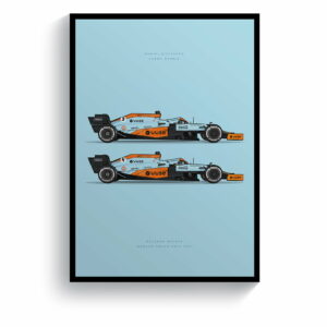 McLaren Monaco Edition MCL35M 2021 Formula 1 Car Print from the GPBox store.