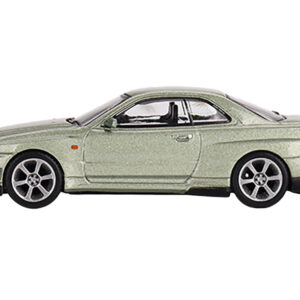 Nissan Skyline GT-R (R34) "Tommykaira R-z" RHD (Right Hand Drive) Millenium Jade Metallic Limited Edition to 6000 pieces Worldwide 1/64 Diecast Model Car by Mini GT from the Sports Car Racing Model Cars store collection.