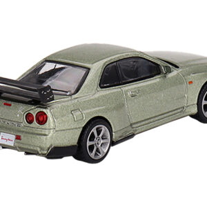 Nissan Skyline GT-R (R34) "Tommykaira R-z" RHD (Right Hand Drive) Millenium Jade Metallic Limited Edition to 6000 pieces Worldwide 1/64 Diecast Model Car by Mini GT from the Sports Car Racing Model Cars store collection.